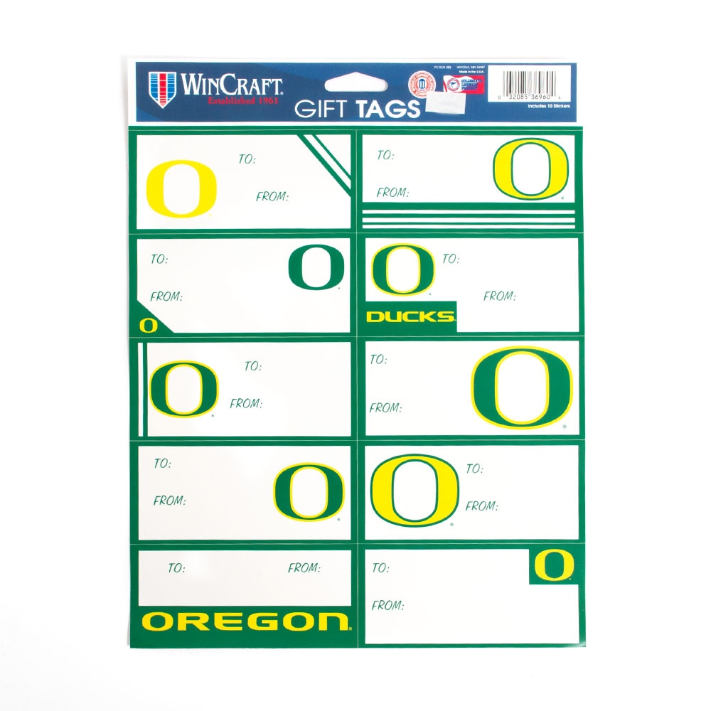 Classic Oregon O, Oregon, Adhesive, Gift Tag, Sheet